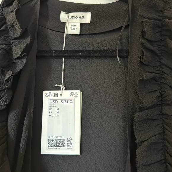 H&M studio sheer black top - Picture 5 of 8